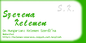 szerena kelemen business card